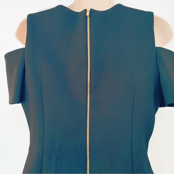 Calvin Klein Peekaboo Shoulder Midi Black Dress - Picture 10 of 12